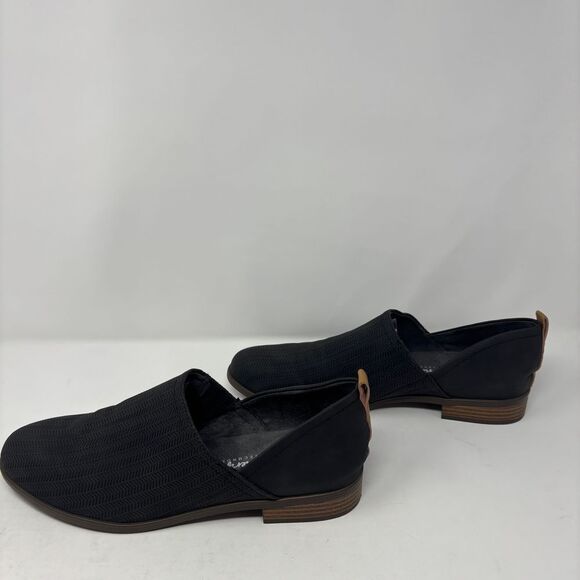 Dr. Scholls Shoes Womens 10 Black Ruler Chevron Faux Leather Almond Toe Loafer - Picture 4 of 8